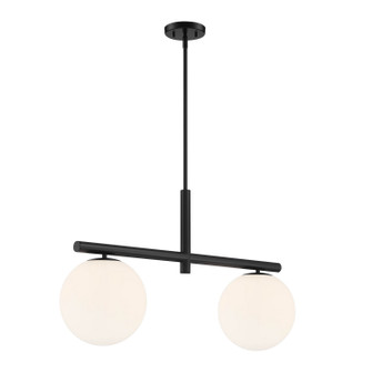 Crown Heights Two Light Island Pendant in Matte Black (43|D252M-IS-MB)