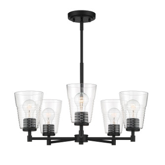 Ingo Five Light Chandelier in Matte Black (43|D230M-5CH-MB)