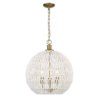 Florence Three Light Pendant in Brushed Champagne Brass (62|6933-3P BCB-WR)
