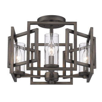 Marco Four Light Flush Mount in Gunmetal Bronze (62|6068-FM GMT)