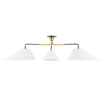 Duo Three Light Semi Flush Mount in Aged Old Bronze (70|KBS1751803-AOB)