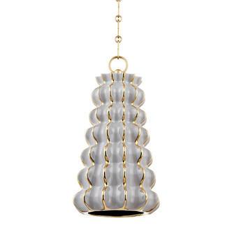 Esperanza One Light Pendant in Ceramic Gloss Gray (68|394-10-CGG)