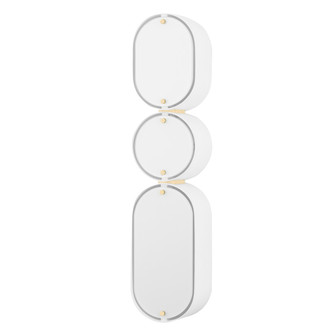 Opal Three Light Wall Sconce in Soft White/Vintage Brass (68|393-03-SWH/VB)