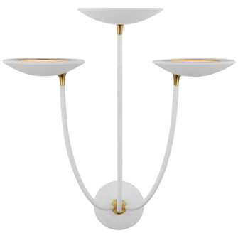 Keira LED Wall Sconce in Matte White and Hand-Rubbed Antique Brass (268|TOB 2785WHT/HAB) Keira LED Wall Sconce in Matte White and Hand-Rubbed Antique Brass (268|TOB 2785WHT/HAB)