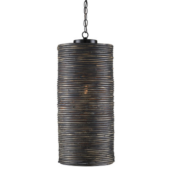 Nagano One Light Pendant in Satin Black/Graywash (142|9000-0917)