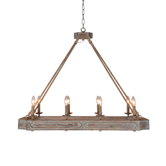 Charlotte Eight Light Chandelier in Weathered Parchmen (374|H9104-8)