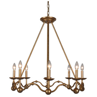 Rosina Eight Light Chandelier in Antique Gold (374|H6122-8GD)