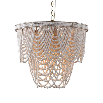 Renaissance Nine Light Chandelier in Rustic Silver, White (374|H22111-9S)