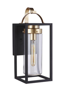 Neo One Light Outdoor Wall Mount in Midnight / Satin Brass (46|ZA4824-MNSB)