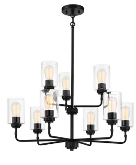 Stowe Nine Light Chandelier in Flat Black (46|56029-FB)