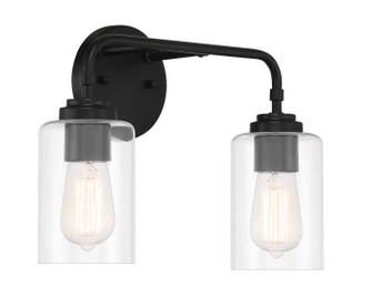 Stowe Two Light Vanity in Flat Black (46|56002-FB)