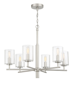 Hailie Six Light Chandelier in Satin Nickel (46|55626-SN) Hailie Six Light Chandelier in Satin Nickel (46|55626-SN)