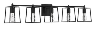 Dunn Five Light Vanity in Flat Black (46|12141FB5)