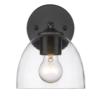 Roxie One Light Wall Sconce in Matte Black (62|6958-1W BLK-BLK-CLR)