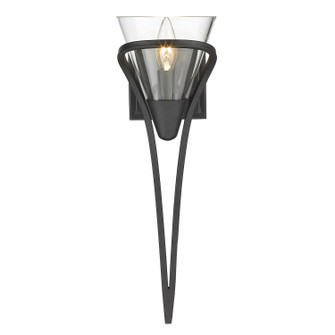 Olympia One Light Wall Sconce in Matte Black (62|1648-1W BLK-CLR)