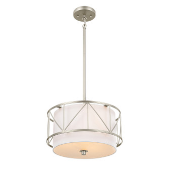Birkleigh Three Light Pendant/Semi Flush in Satin Nickel (12|52074SN)