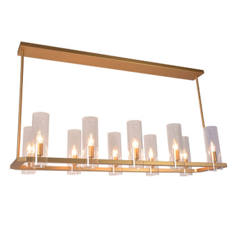 Colonna Ten Light Chandelier in Winter brass (508|KCH0133-10LBR)