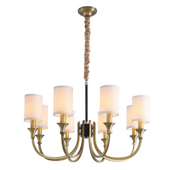 Pacentro Eight Light Chandelier in Francesco Brass (508|KCH0112-8AB)