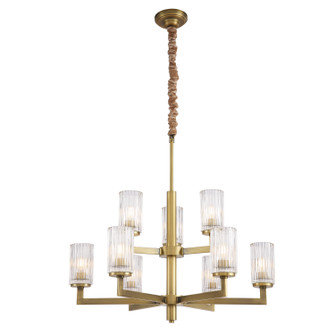 Corricella Nine Light Chandelier in Francesco Brass (508|KCH0101-9AB)