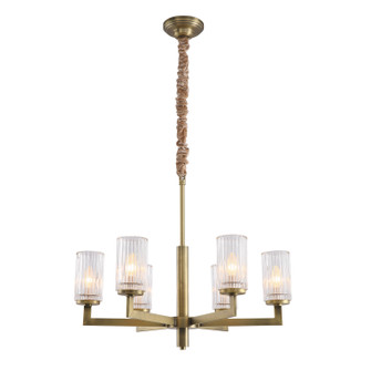 Corricella Six Light Chandelier in Francesco Brass (508|KCH0101-6AB)