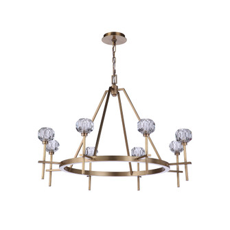 Scepter Eight Light Chandelier in Brass (90|700804)