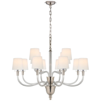 Vivian 12 Light Chandelier in Polished Nickel (268|TOB 5033PN-L)
