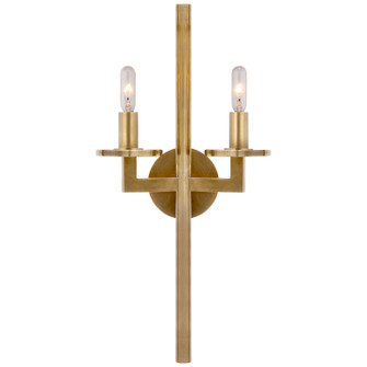 Liaison Two Light Wall Sconce in Antique-Burnished Brass (268|KW 2201AB)