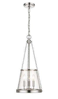 Prescott Three Light Pendant in Polished Nickel (224|341P12-PN)