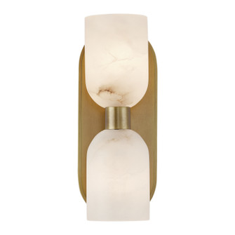 Lucian Two Light Vanity in Vintage Brass/Alabaster (452|WV338902VBAR)