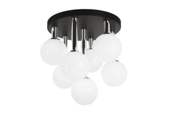 Stellar Seven Light Flush Mount in Black (423|X75307BKOP)