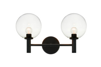 Cosmo Two Light Wall Sconce in Black (423|S06002BKCL)