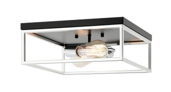 Clarke Two Light Flush Mount in Black / Chrome (423|M15542BKCH)