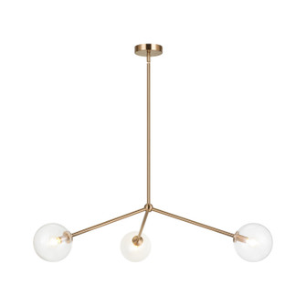 Novo Three Light Pendant in Aged Gold Brass (423|C81703AGCL)