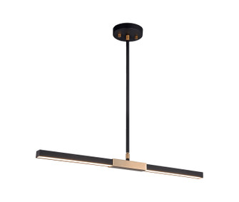 Lineare LED Pendant in Matte Black & Aged Gold Brass (423|C64728MBAG)