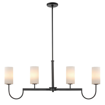Town and Country Four Light Linear Chandelier in Black (16|32004SWBK)