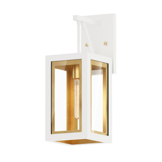 Neoclass One Light Outdoor Wall Sconce in White/Gold (16|30052CLWTGLD)