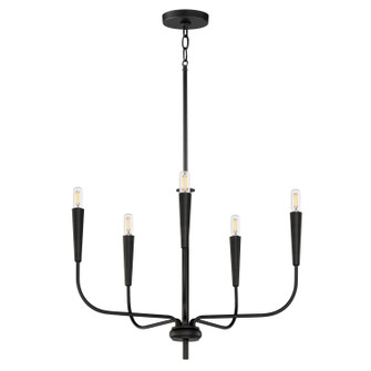 Vela Five Light Chandelier in Black (16|24815BK)