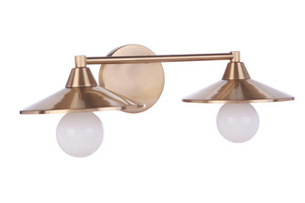 Isaac Two Light Vanity in Satin Brass (46|12519SB2)