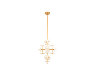 Amani Nine Light Pendant in Gold (51|1-1590-9-38)