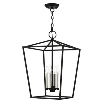 Devone Four Light Chandelier in Black w/Brushed Nickel (107|49434-04)