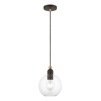 Downtown One Light Pendant in Bronze w/Antique Brass (107|48972-07)