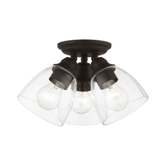 Montgomery Three Light Semi-Flush Mount in Bronze (107|46339-07)