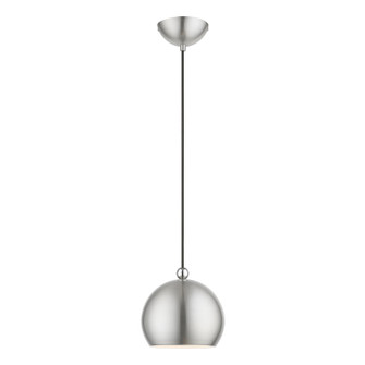 Stockton One Light Mini Pendant in Brushed Nickel w/Polished Chrome (107|45481-91)