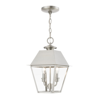 Wentworth Two Light Outdoor Pendant in Brushed Nickel (107|27217-91)