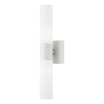 Aero Two Light Vanity Sconce in White w/Brushed Nickel (107|10102-03)