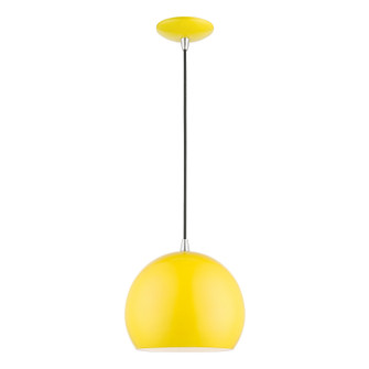 Piedmont One Light Pendant in Shiny Yellow w/Polished Chrome (107|41181-82)
