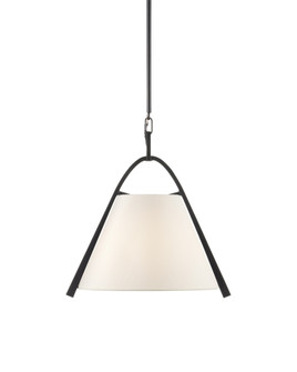 Frey Collection One Light Pendant in Satin Black/Brushed Brown (142|9000-0951)
