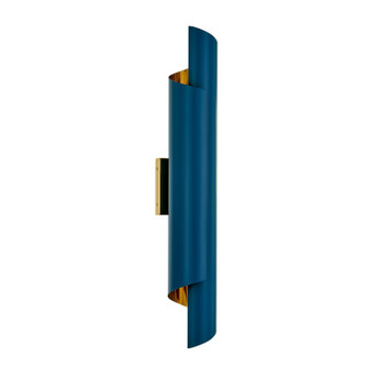 Piaga Two Light Wall Sconce in Matte Blue and Polished Brass (33|514721PBN)