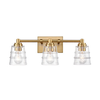 Pulsate Three Light Vanity in Satin Brass (45|67972/3)