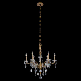 Venere Six Light Chandelier in Historic Brass (238|039071-032-FR001)